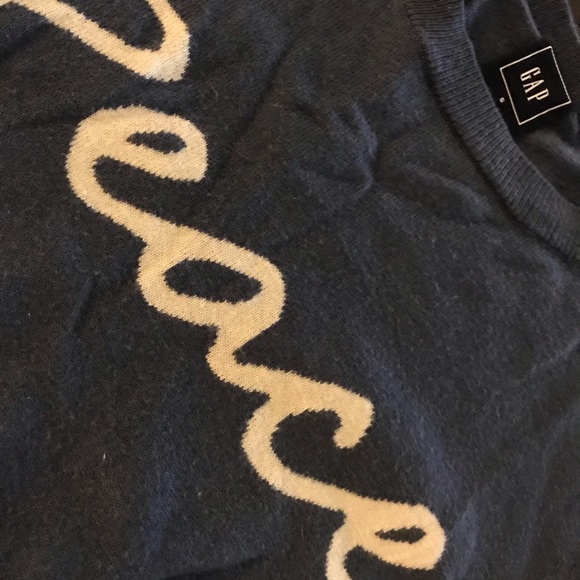 Gap small peace blue sweater - Picture 4 of 4